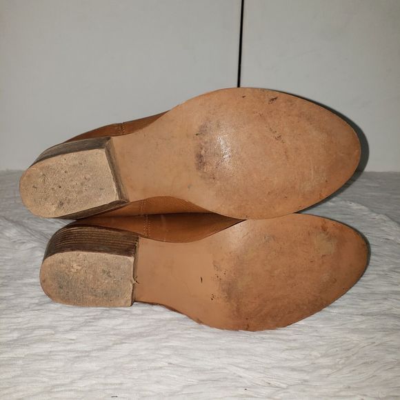 Flying Monkey Slouchy Cowboy Boots Womens 10 Tan/Brown Heeled Booties  Mid-Calf - Picture 7 of 8